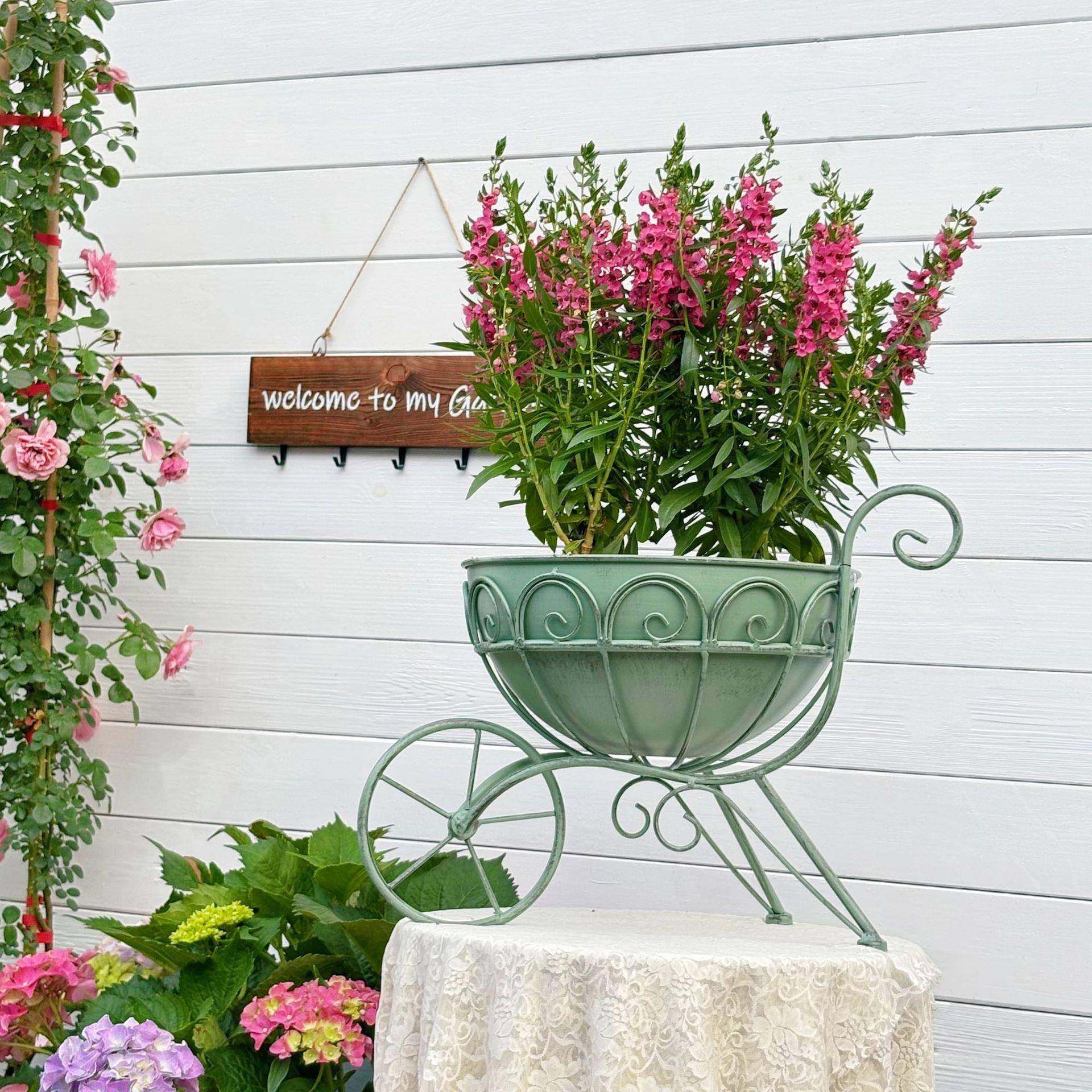 temu户外铁艺庭院小推车花园室外露台阳台花架创意装饰花盆,纺织面料/辅料/配套,纺织机械配件,淘宝优惠券,粉丝福利购,淘宝优惠卷