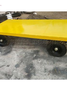 四重钢轮车平板拖全挂车半挂车拖车物流台车港口行js-56212李搬运