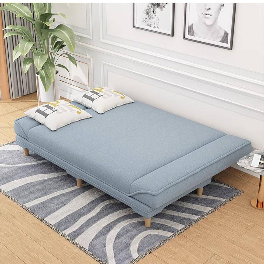 小户型客厅布艺沙发简约沙现代经济型网红款租房整可折DLA叠装发