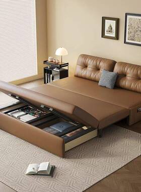 式沙发床两用一体多功能折叠客床PXM抽拉式扶手厅无卧小户型懒人沙发