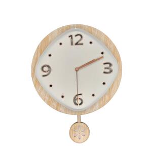 尚时带灯挂音钟AL590228带摇摆锤夜光石时英钟现代创意钟表卧室客