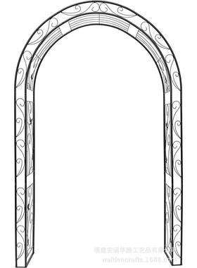 庭院爬藤拱花架门支架简易HT-K0267田花架月季花架欧花园葡萄式园