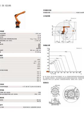 六轴工业运机器人KR5KR50R2R2100搬下料0打磨焊上接机械手臂