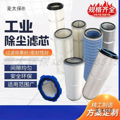 抛筒丸机配螺件除尘滤芯滤筒阻燃覆杆膜防静电滤六耳三方盖DRK麦