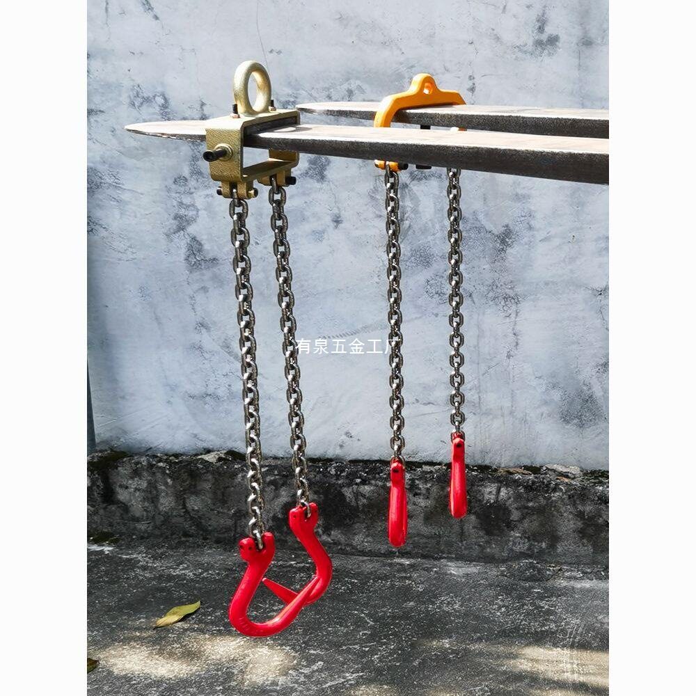 叉车专用锰钢四链尖嘴吊钩