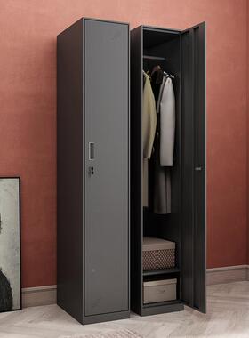 色钢制衣柜19717工宿舍换衣柜子浴室健身房加厚员储物黑柜拆更装
