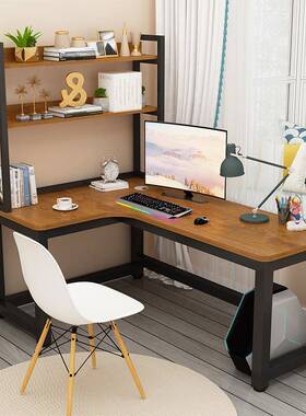 电脑台式桌转角写29079书桌书家架组合一体桌简学约用卧室角落生