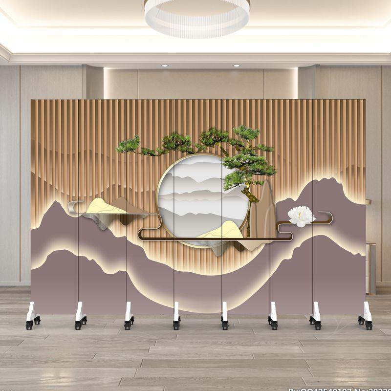 中屏风隔图断推拉折叠活动简易办公室8687客入户玄关立厅体案高屏