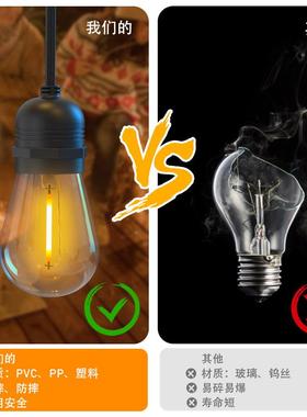 led高庭院太阳能E2圣诞7防灯串户外水压串灯露营装饰SLLF14串灯