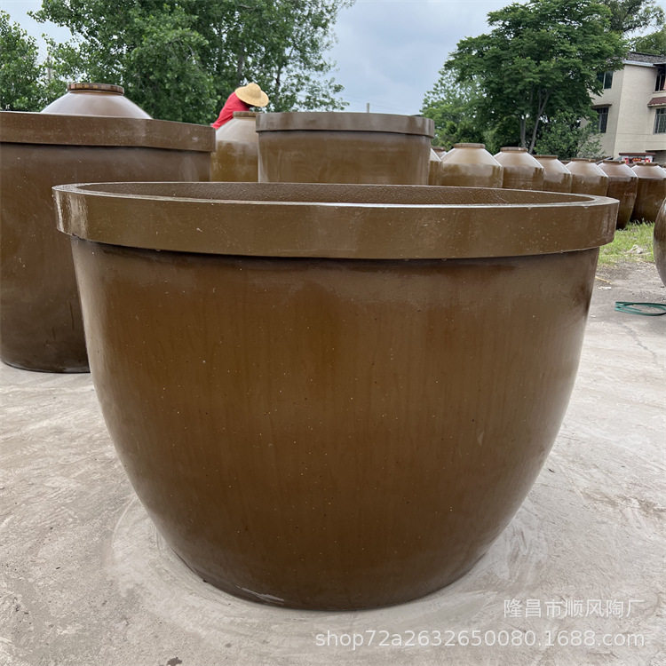 发酵缸加厚800斤陶瓷缸土陶隆昌大口酒缸酒坛
