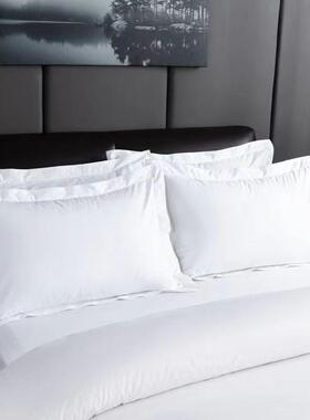 宾馆酒店BNR床60s80s白色品全纯棉四件纯套民宿床上用品件三套