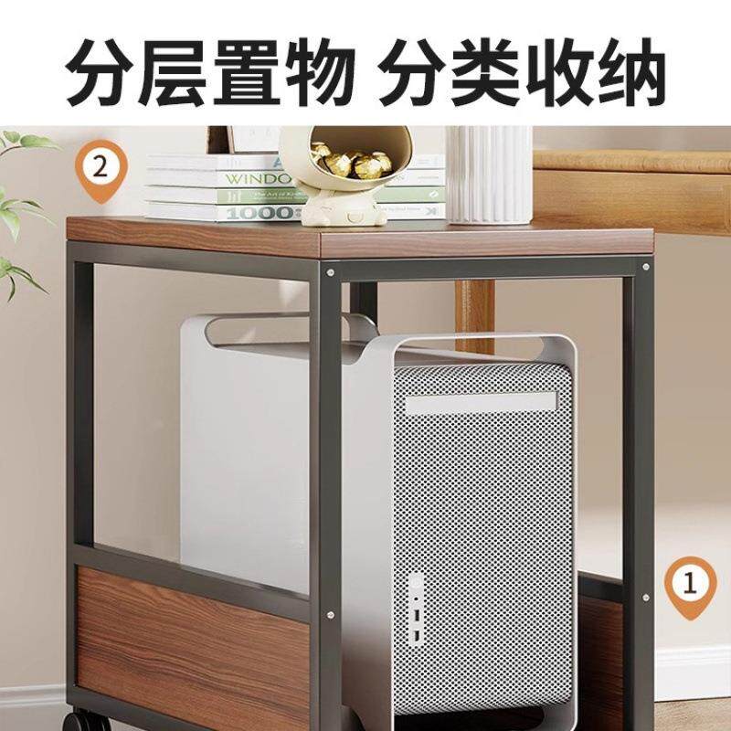 机箱托架台式电脑主机双层可移动地底托置985盘办公室座式打印机