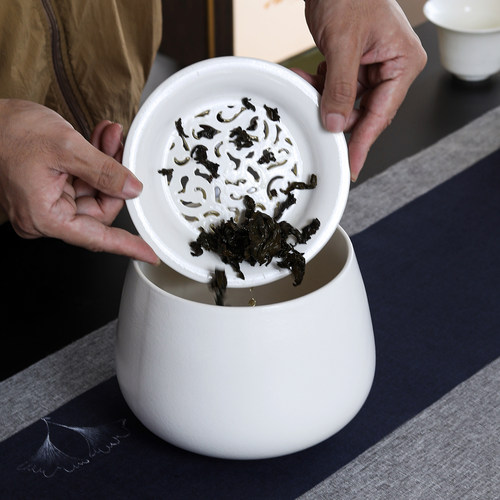 陶瓷建水家用茶洗茶室功夫茶茶渣缸大号水盂废水桶茶道零配茶具