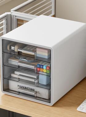 简约大公桌面文25339件收纳柜透明可视容生量办整理架学文具多层