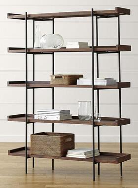 复式铁架厂家直供艺置物架客厅落地层书美式小户型展示架用家陈列