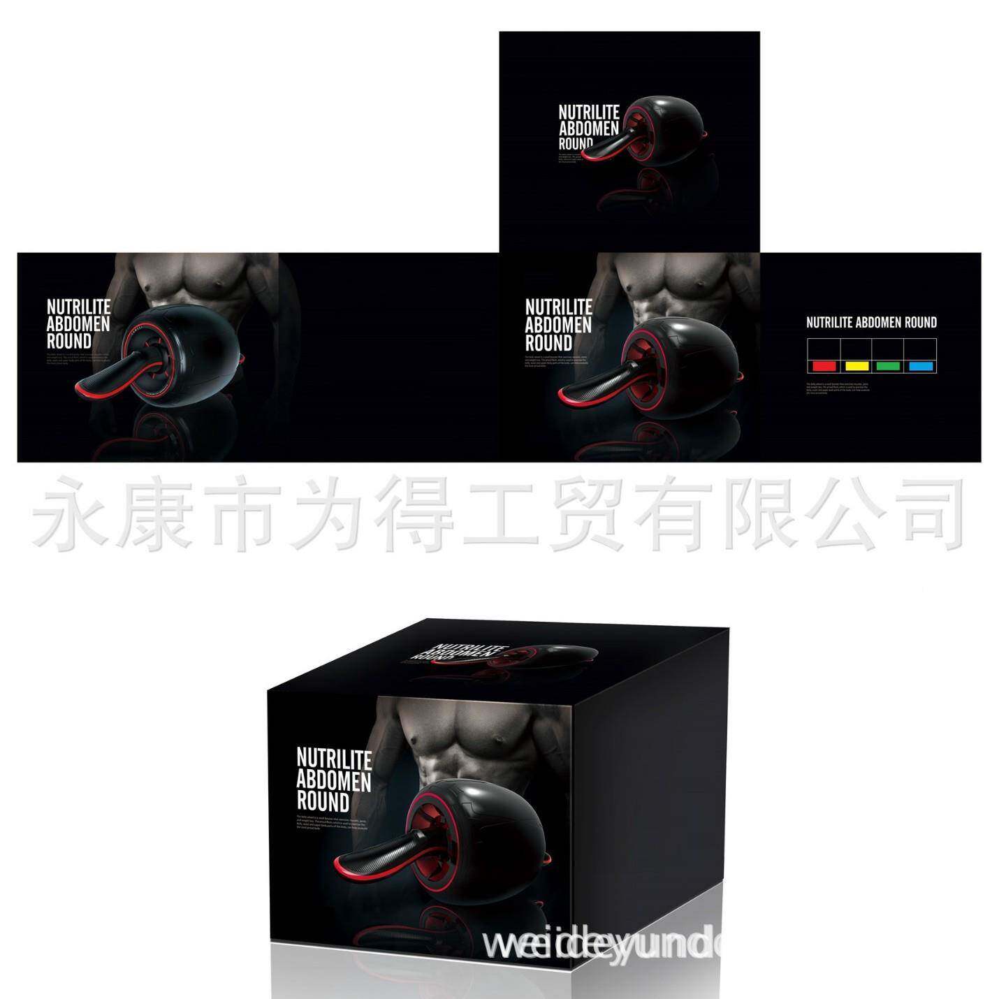 新款健18690腹肌轮钢回旋腹器轮巨轮静音健身带材家用女士减肚