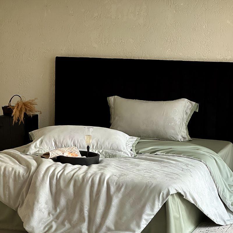 2025初款100S色织天丝棉大提花四单件套-一如见1.2m床款NED三新件