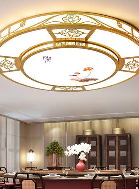 新灯中11432式客灯大厅2025新款led吸顶简约厅现代大气网餐厅红灯