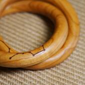 天雷然ZAR击木坤圈阴阳环一雷击桃乾木镯子体成型整木料雕刻