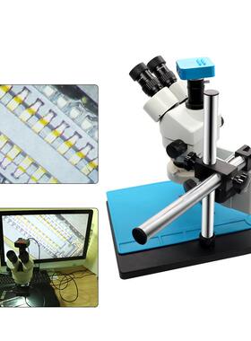 机维修显镜三目高清体视连续变倍7-50手E倍L72287D光源手机微维修