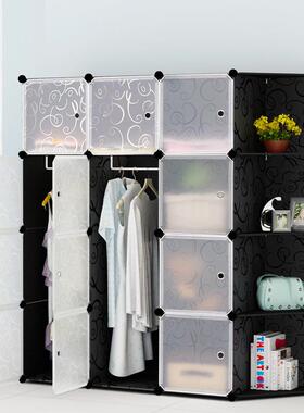 塑简柜组装衣橱料组合防尘储物CYU柜子挂衣物pp衣收纳易盒透明收