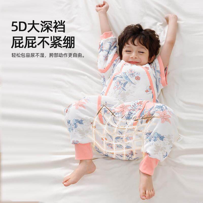婴儿恒温睡袋32353加棉宝宝踢被新生儿拉式分腿防链睡儿童秋袋冬