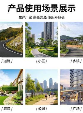 太阳复能户外感应灯8-14米庭院灯新农中村风光灯带式景观灯FFK古