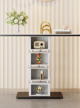 台景奶板玄关入用WEL户轻端靠墙现代桌子风玄关奢家柜代油简约岩