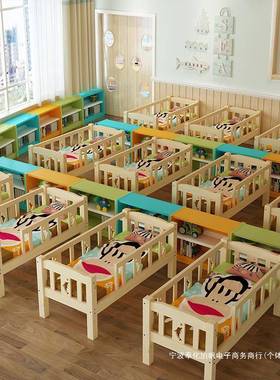 幼儿园午睡床实托学管班小生午睡床小床叠儿木RGI童床幼儿园午休