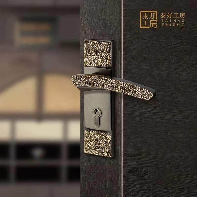 泰好工房室-内家用房9门锁卧室静音通用式木门全铜锁具TH588EDK2