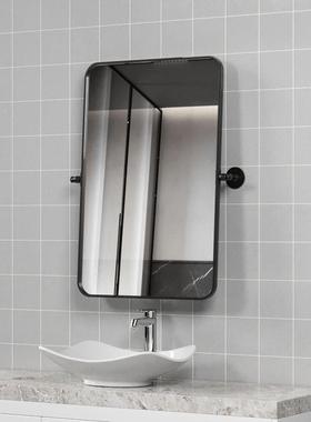 可调节角度浴室镜墙式梳妆台妆镜化防水挂76774墙置装物架免打孔