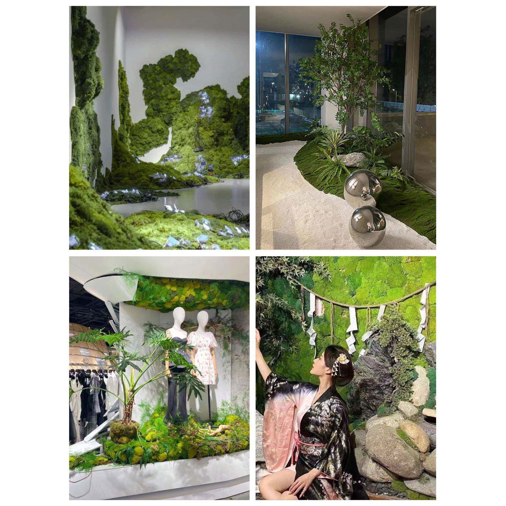 仿真青苔高藓草苔景观摄铺影假草皮坪人工照相馆店造景+lTxbnhL装