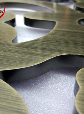 实别墅心铝金属隔30461客厅入户玄关装饰屏风新中镂式空雕花格断