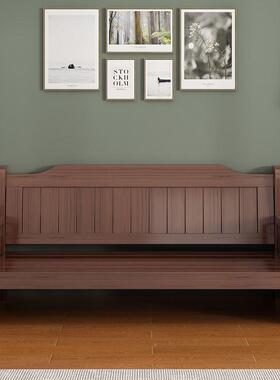 实木长椅沙发椅客冬夏两用户小四ERJ型阳台卧室厅三人人休闲靠背