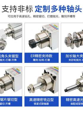 2.步2W9000转相非K标高速精密65958电机三异马达风冷无刷电主轴