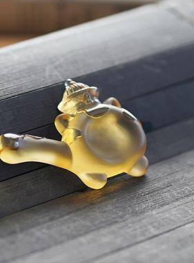 琉璃故猫桌20719摆面迷你件文房四宝毛笔画笔小架笔山国风宫餐桌