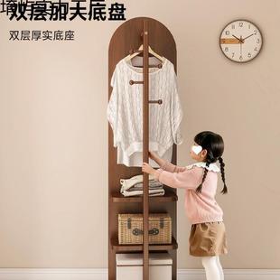 全身镜落地镜家用卧室挂衣帽47232架可移动中试衣旋穿转衣镜子体