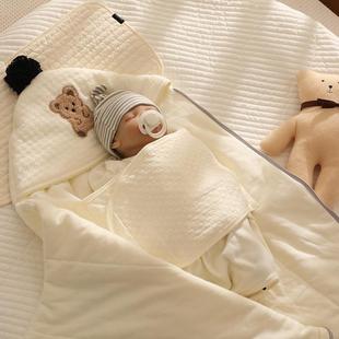 新VTW婴儿抱被春冬秋纯惊棉款加厚初生包被防生跳睡袋包裹防踢被