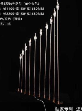 婚庆铁道具店26219发光艺水晶珠帘路引婚礼美堂酒T台橱窗陈装饰