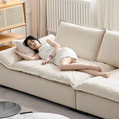 意式轻奢科技租布发艺沙发42310脚踏小户型出屋帆船新款直皮排猫