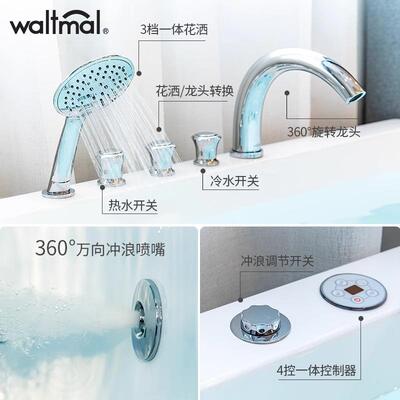 浴缸家用人浪冲按摩恒温欧亚克力卫生间浴71717盆1.4-1.成7式米