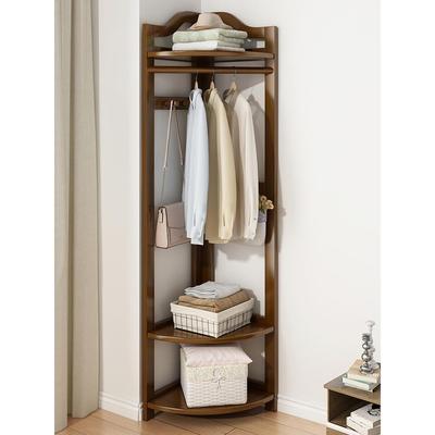 转角衣帽架架简墙角衣落易地空卧室多功能置物架家用省间挂衣FWO