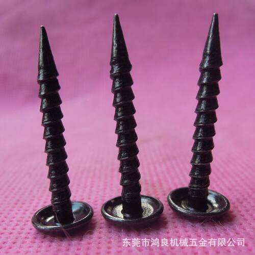 倒BLC扣家牙泡钉螺纹钉电沙镀黑色木板钉衣发具装饰铁钉螺柜丝钉