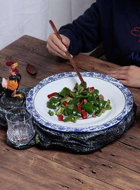 酒店餐具14579特餐饮具盘子饭店农家新品创意意乐境菜餐色干冰餐