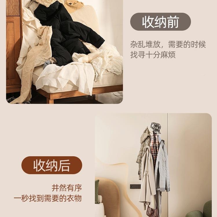 秋冬实衣帽架家用28134卧室间挂衣架落式房挂衣服的木架子地立式