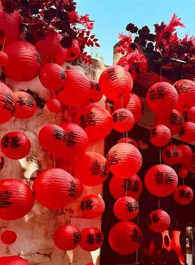 02婚5农村院子庭院饰布置自建房MCB新2款装大门口婚房礼场地布幔