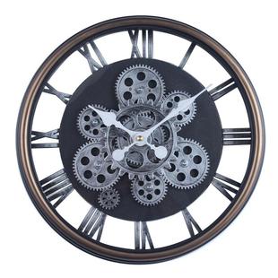 齿轮转动大型挂钟复古静音美式时钟机械高级钟表挂墙独特设计时钟