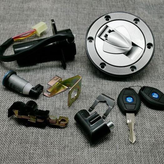 适用于摩托配件御龙QJ125-26-26A钥匙QJ150-26A电门锁油箱盖套锁