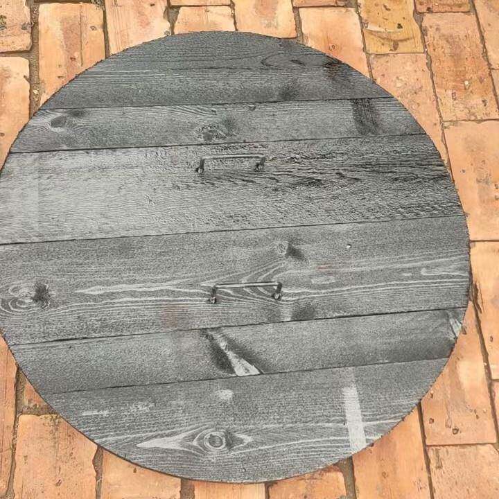 木质保温井盖双层岩棉700松木环保防滑耐用防雨检查井