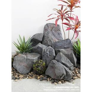 PU仿真假石头墙面道具泡沫拍摄道具园林雕塑假山室内造景观石舞台